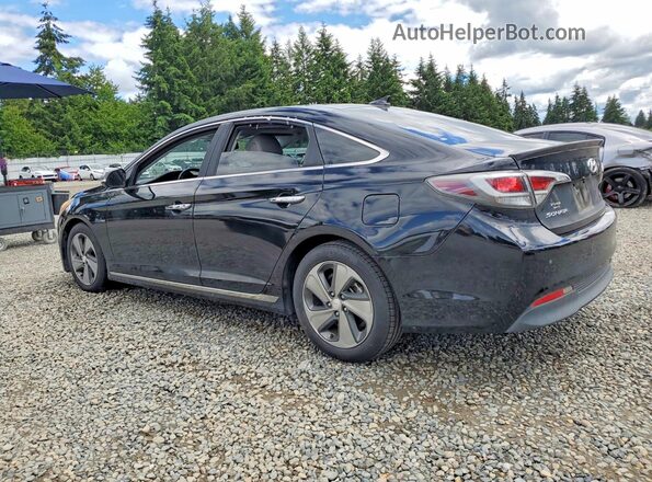 KMHE34L18GA009540 2016 HYUNDAI SONATA Black უკანა მარცხენა