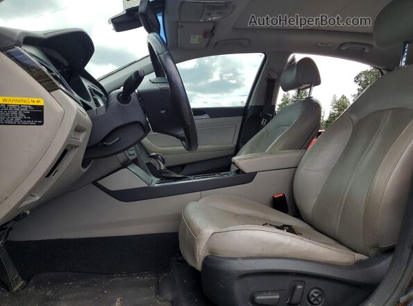 KMHE34L18GA009540 2016 HYUNDAI SONATA Black წინა სალონის ხედი