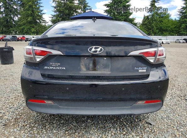 KMHE34L18GA009540 2016 HYUNDAI SONATA Black უკანა ხედი