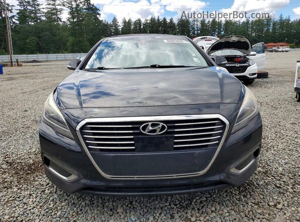 KMHE34L18GA009540 2016 HYUNDAI SONATA Black წინა ხედი