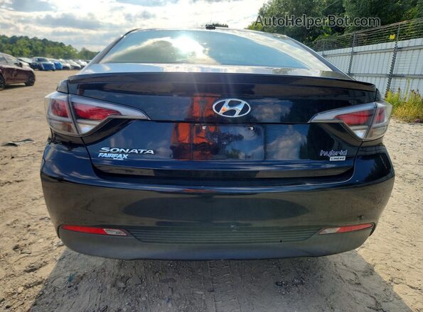 KMHE34L1XGA017719 2016 HYUNDAI SONATA Black Rear view