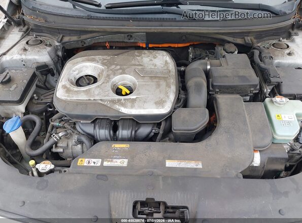 KMHE34L1XGA028848 2016 HYUNDAI SONATA HYBRID Silver Widok z tyłu