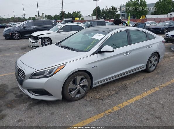 KMHE34L1XGA028848 2016 HYUNDAI SONATA HYBRID Silver Przód lewy