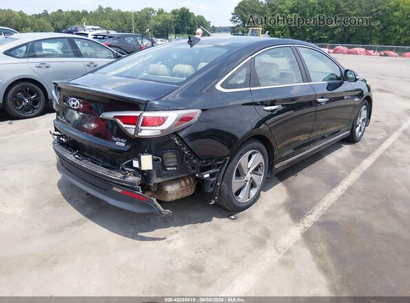 KMHE34L1XHA044789 2017 HYUNDAI SONATA HYBRID Черный Задняя правая четверть
