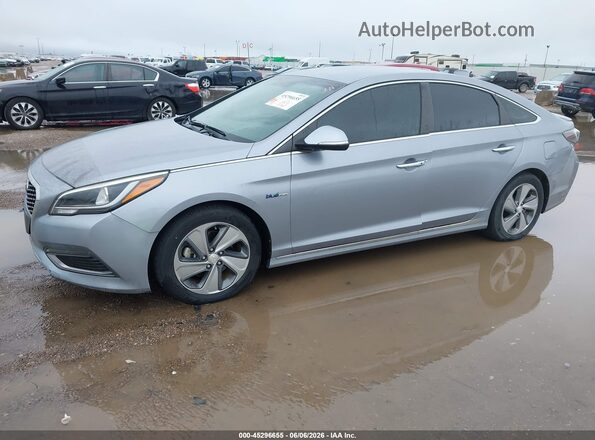 KMHE34L1XHA048342 2017 HYUNDAI SONATA HYBRID Серебряный Передняя левая четверть