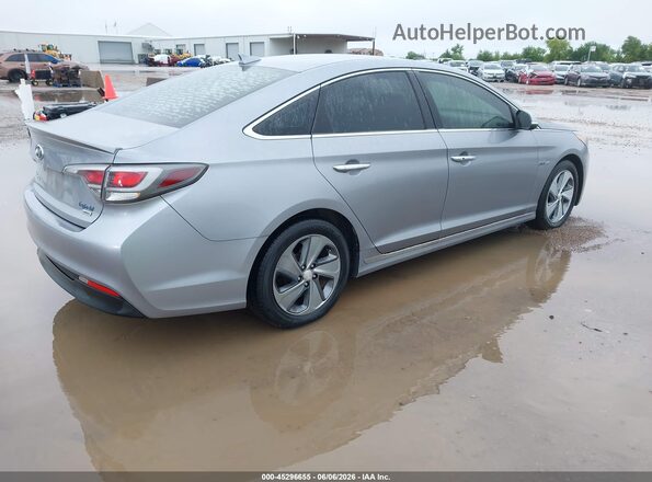 KMHE34L1XHA048342 2017 HYUNDAI SONATA HYBRID Серебряный Задняя правая четверть