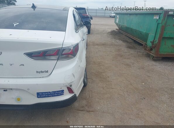 KMHE34L33KA088383 2019 HYUNDAI SONATA HYBRID White 