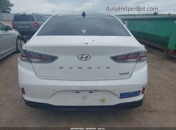 KMHE34L33KA088383 2019 HYUNDAI SONATA HYBRID White 