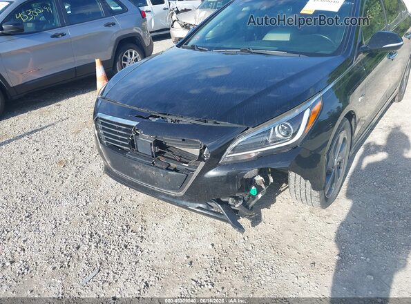 KMHE34L34HA067101 2017 HYUNDAI SONATA HYBRID Black Вид спереду