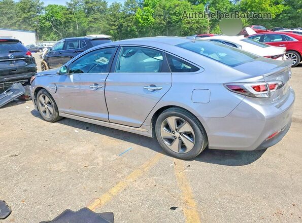 KMHE54L22HA045177 2017 HYUNDAI SONATA Silver Trasero izquierdo
