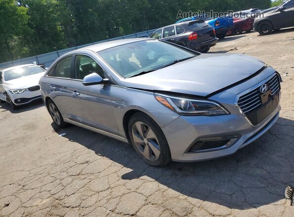 KMHE54L22HA045177 2017 HYUNDAI SONATA Silver Delantero derecho