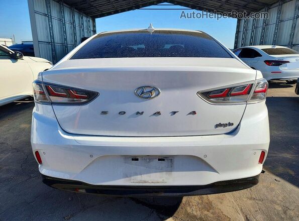 KMHE54L24KA092847 2019 HYUNDAI SONATA White უკანა ხედი