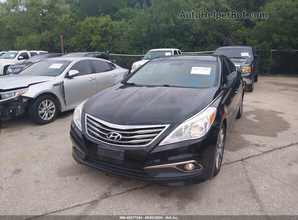KMHFG4JGXGA521591 2016 HYUNDAI AZERA Black Front view