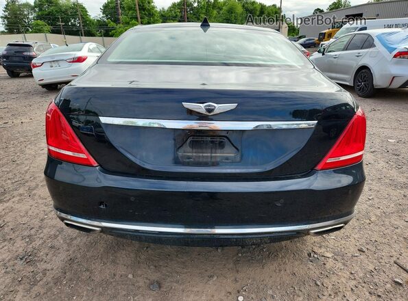 KMHG34JA2HU025017 2017 GENESIS G90 Black უკანა ხედი