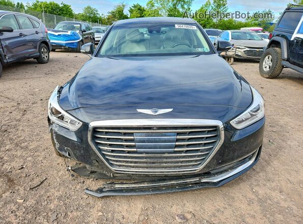 KMHG34JA2HU025017 2017 GENESIS G90 Black წინა ხედი