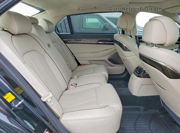 KMHG34JA2HU025275 2017 GENESIS G90 Black Widok tylnych siedzeń