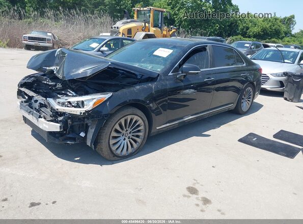 KMHG34JA8HU033364 2017 GENESIS G90 Black Przód lewy