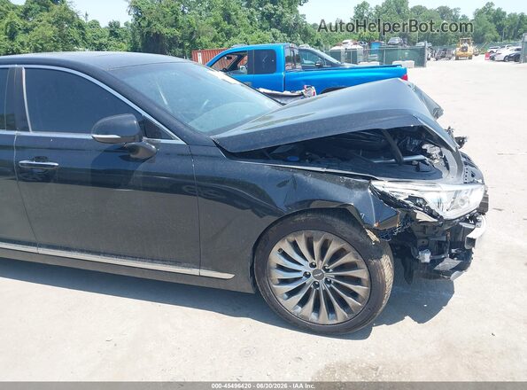 KMHG34JA8HU033364 2017 GENESIS G90 Black Widok wnętrza z tyłu