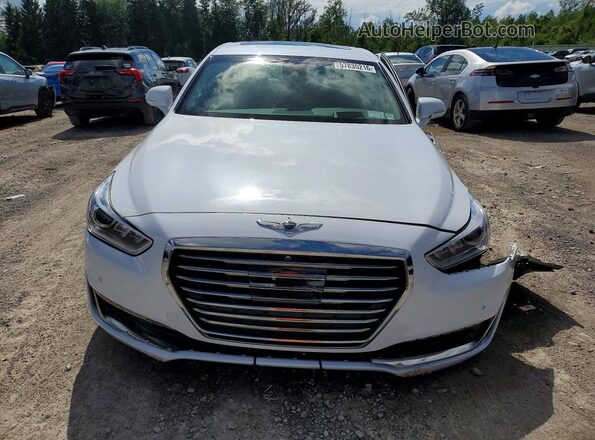 KMHG34JA9JU040135 2018 GENESIS G90 White Vista frontal