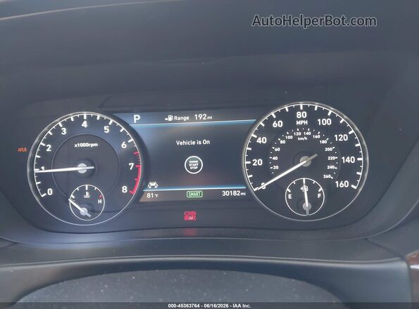 KMHG54JH3JU045161 2018 GENESIS G90 White Հետևի նստատեղերի տեսք
