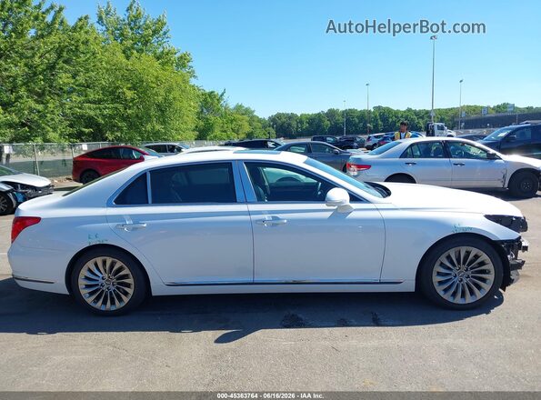 KMHG54JH3JU045161 2018 GENESIS G90 White Սալոնի հետևի տեսք