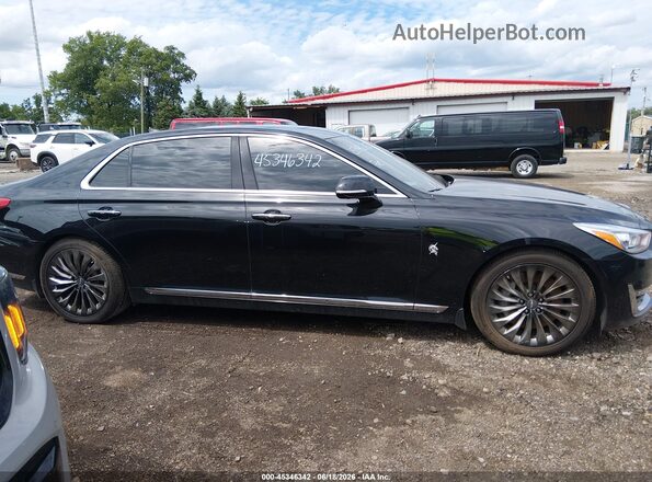KMHG54JH5HU032275 2017 GENESIS G90 Black Widok wnętrza z tyłu