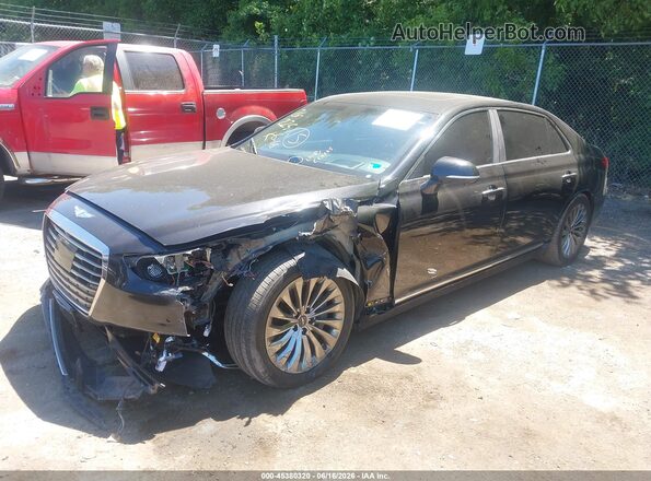 KMHG54JH6JU047017 2018 GENESIS G90 Черный Передняя левая четверть