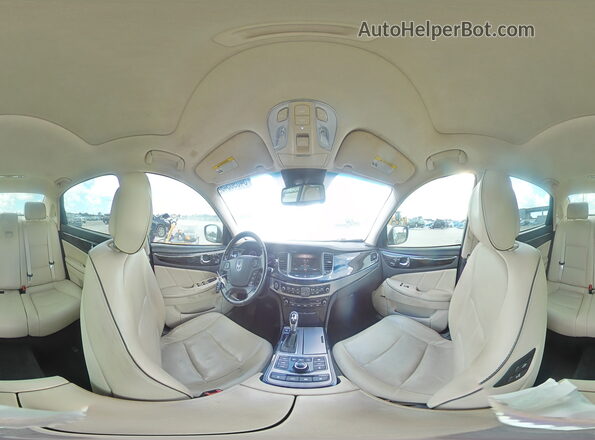 KMHGH4JH8GU104785 2016 HYUNDAI EQUUS Brown Vista de la etiqueta del VIN