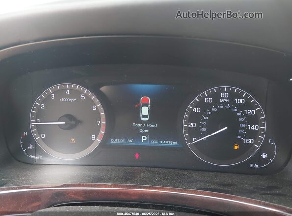 KMHGH4JHXGU102407 2016 HYUNDAI EQUUS Black Vista de los asientos traseros