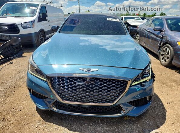 KMHGN4JB8JU231547 2018 GENESIS G80 Blue Вид спереду