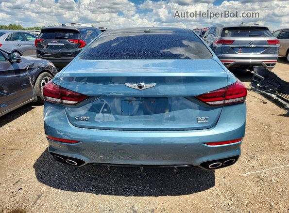 KMHGN4JB8JU231547 2018 GENESIS G80 Blue Вид ззаду