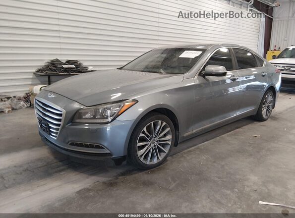 KMHGN4JE0GU136094 2016 HYUNDAI GENESIS Silver წინა მარცხენა ხედი სამი მეოთხედიდან