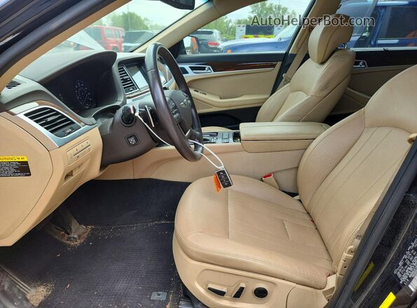 KMHGN4JE1HU176802 2017 GENESIS G80 Black Vista interior delantera