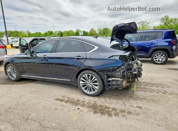 KMHGN4JE1HU176802 2017 GENESIS G80 Black Trasero izquierdo