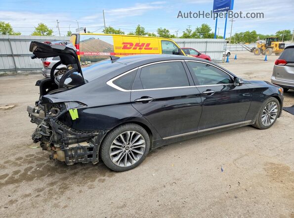 KMHGN4JE1HU176802 2017 GENESIS G80 Black Trasero derecho