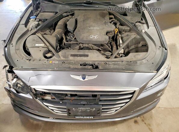 KMHGN4JE2GU112993 2016 HYUNDAI GENESIS Gray 
