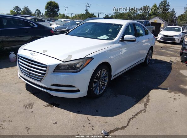 KMHGN4JE2GU119295 2016 HYUNDAI GENESIS White წინა მარცხენა ხედი სამი მეოთხედიდან