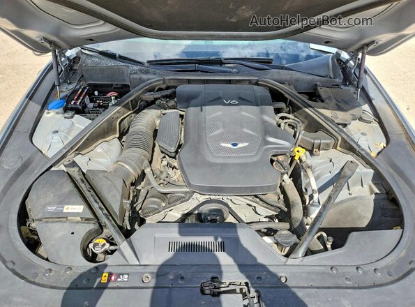 KMHGN4JE3HU170841 2017 GENESIS G80 Silver Вид задньої частини салону