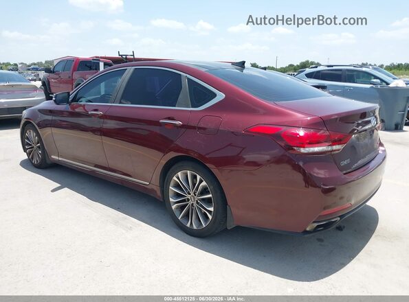 KMHGN4JEXGU107539 2016 HYUNDAI GENESIS Бордовый Задняя левая четверть