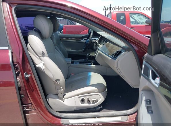 KMHGN4JEXGU107539 2016 HYUNDAI GENESIS Бордовый Вид салона спереди