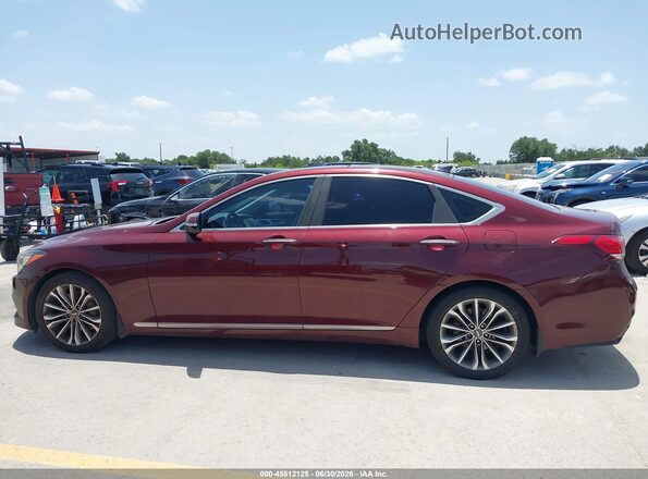 KMHGN4JEXGU107539 2016 HYUNDAI GENESIS Бордовый Панорамный вид салона 360°