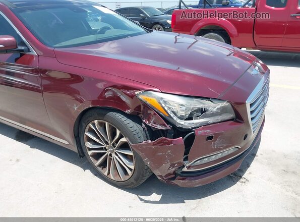 KMHGN4JEXGU107539 2016 HYUNDAI GENESIS Бордовый Вид спереди