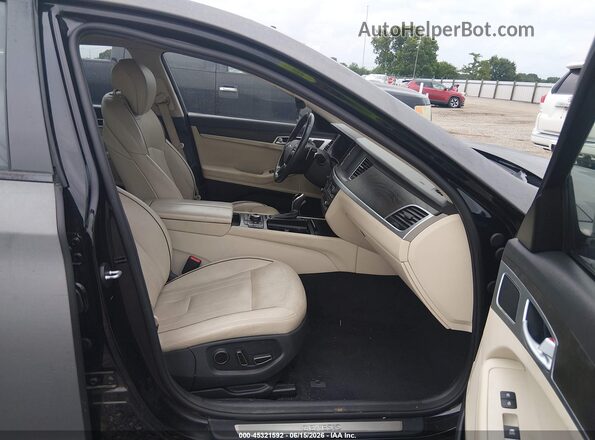 KMHGN4JF0HU173334 2017 GENESIS G80 Черный Вид салона спереди