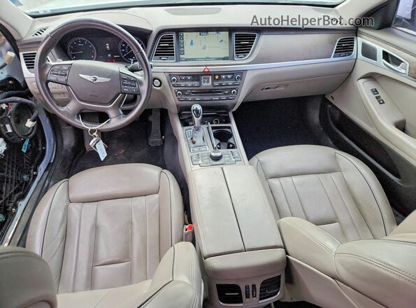 KMHGN4JF5HU173393 2017 GENESIS G80 White Rear interior view