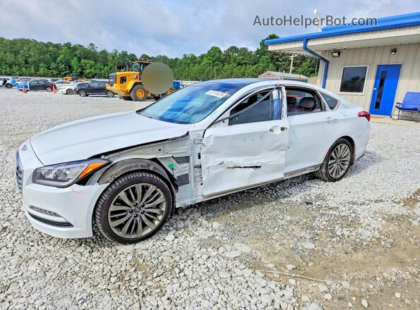 KMHGN4JF5HU173393 2017 GENESIS G80 White Rear left