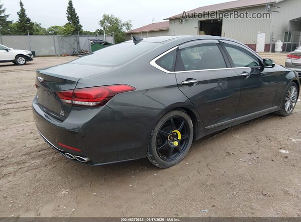 KMHGN4JF7JU248097 2018 GENESIS G80 Серый Задняя правая четверть