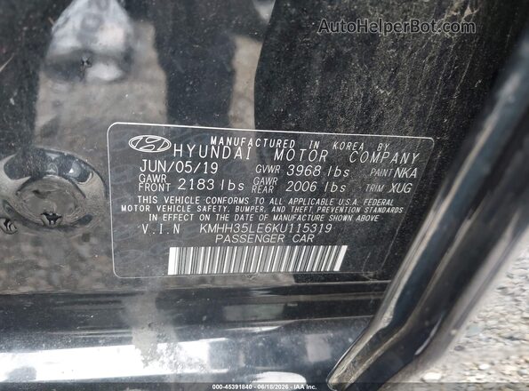 KMHH35LE6KU115319 2019 HYUNDAI ELANTRA GT Черный Вид подкапотного пространства