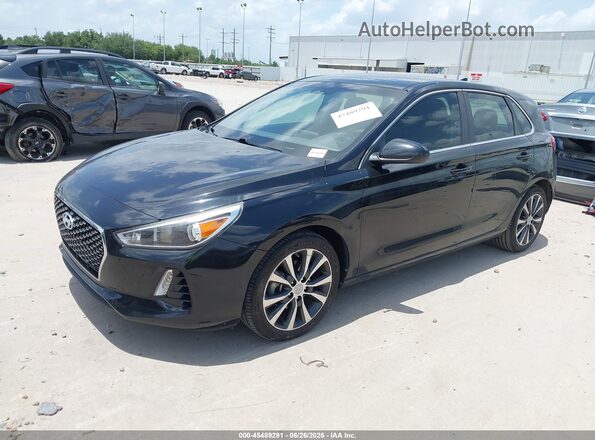 KMHH35LE7JU018516 2018 HYUNDAI ELANTRA GT Black Առջևի ձախ երեք քառորդ տեսարան