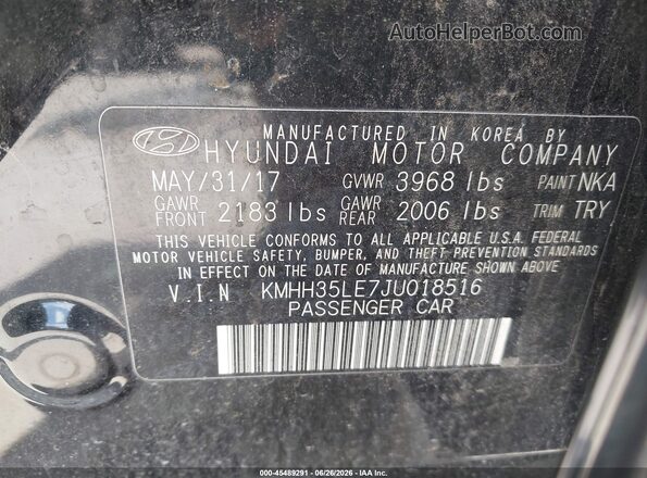 KMHH35LE7JU018516 2018 HYUNDAI ELANTRA GT Black Շարժիչի բաժամունքի տեսք