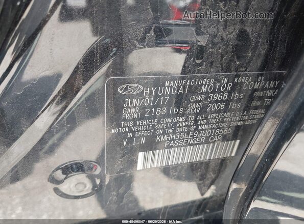 KMHH35LE9JU018565 2018 HYUNDAI ELANTRA GT Black Widok komory silnika